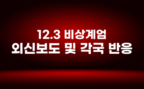 12.3 비상계엄 외신 보도 및 각국 반응 이미지