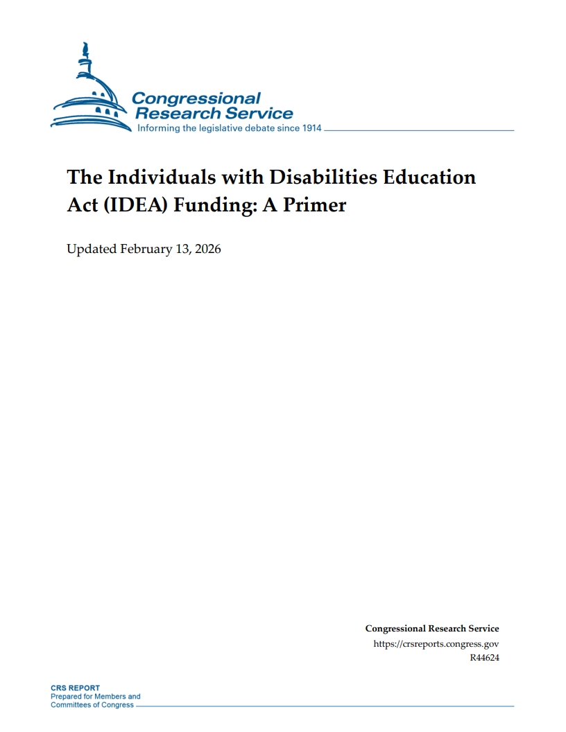 The Individuals with Disabilities Education Act(IDEA) funding: a primer