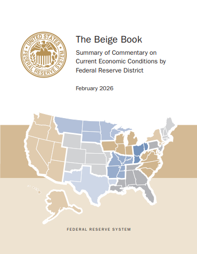 The Beige Book : Summary of Commentary on Current Economic Conditions by Federal Reserve District (February 2026)