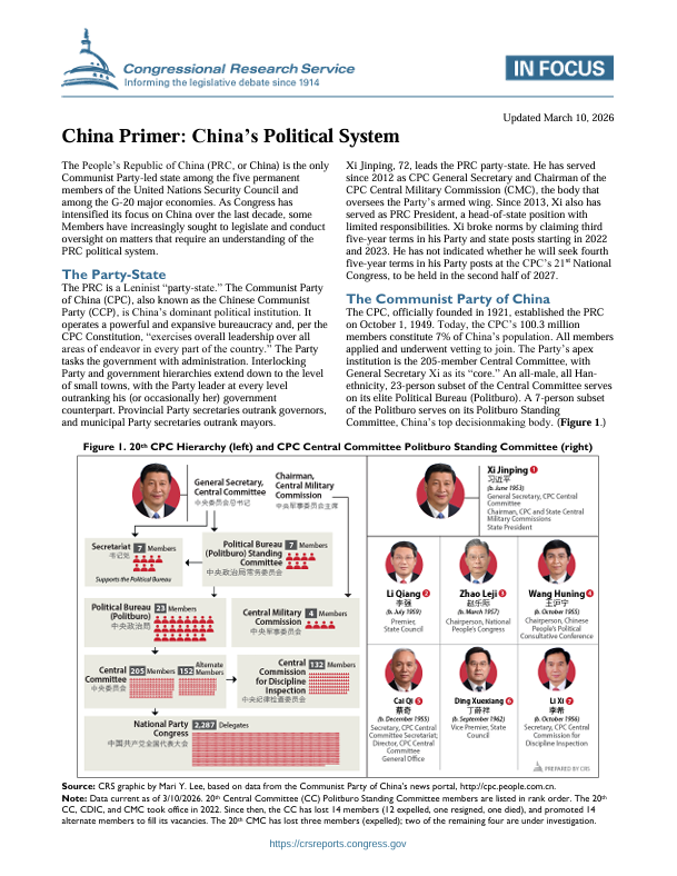 China Primer: China’s Political System