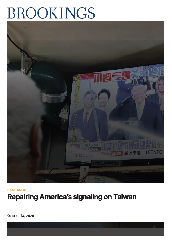 Repairing America’s signaling on Taiwan
