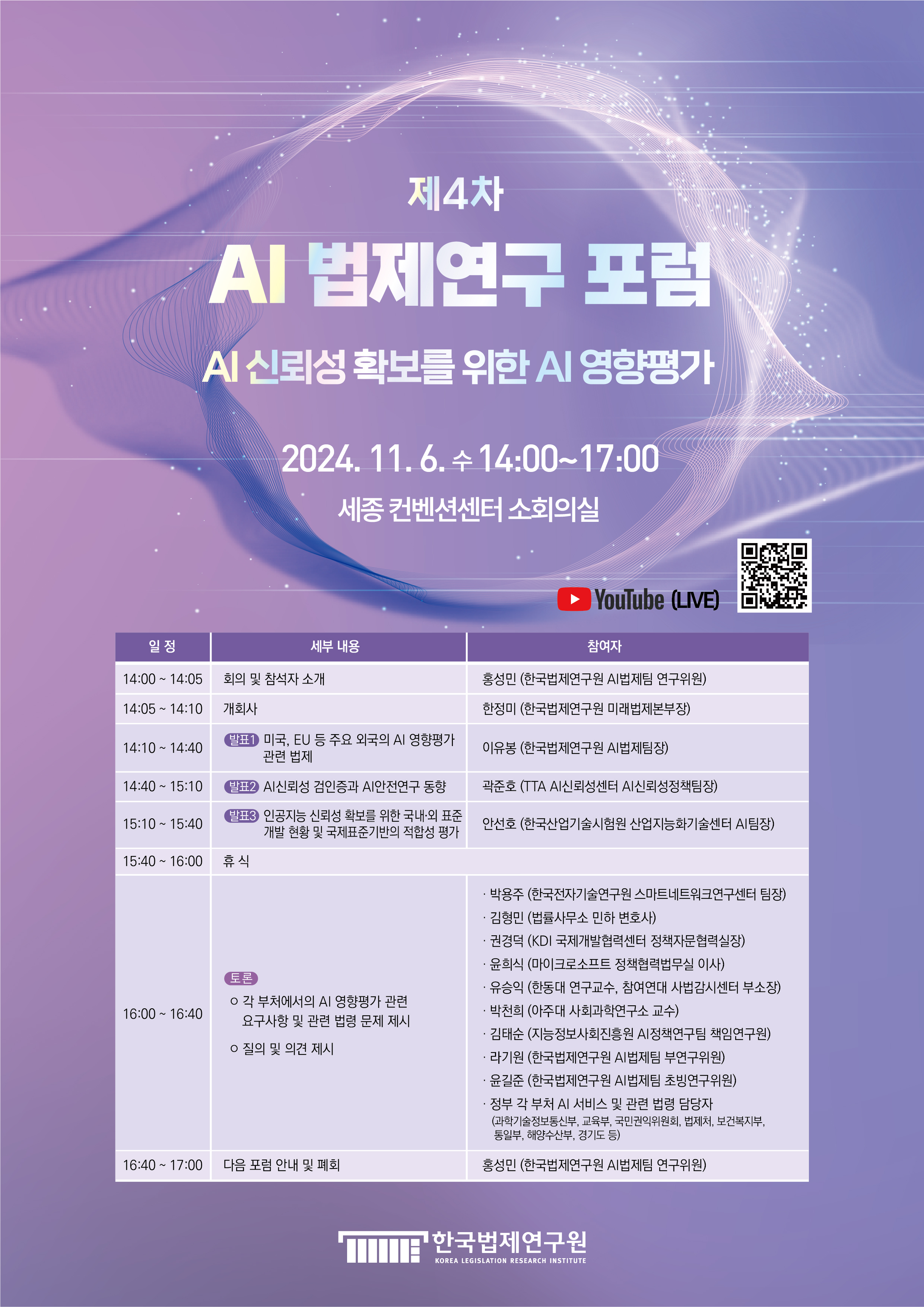 [제4차 AI 법제연구 포럼] AI 신뢰성 확보를 위한 AI 영향평가